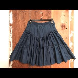 Denim Full Skirt